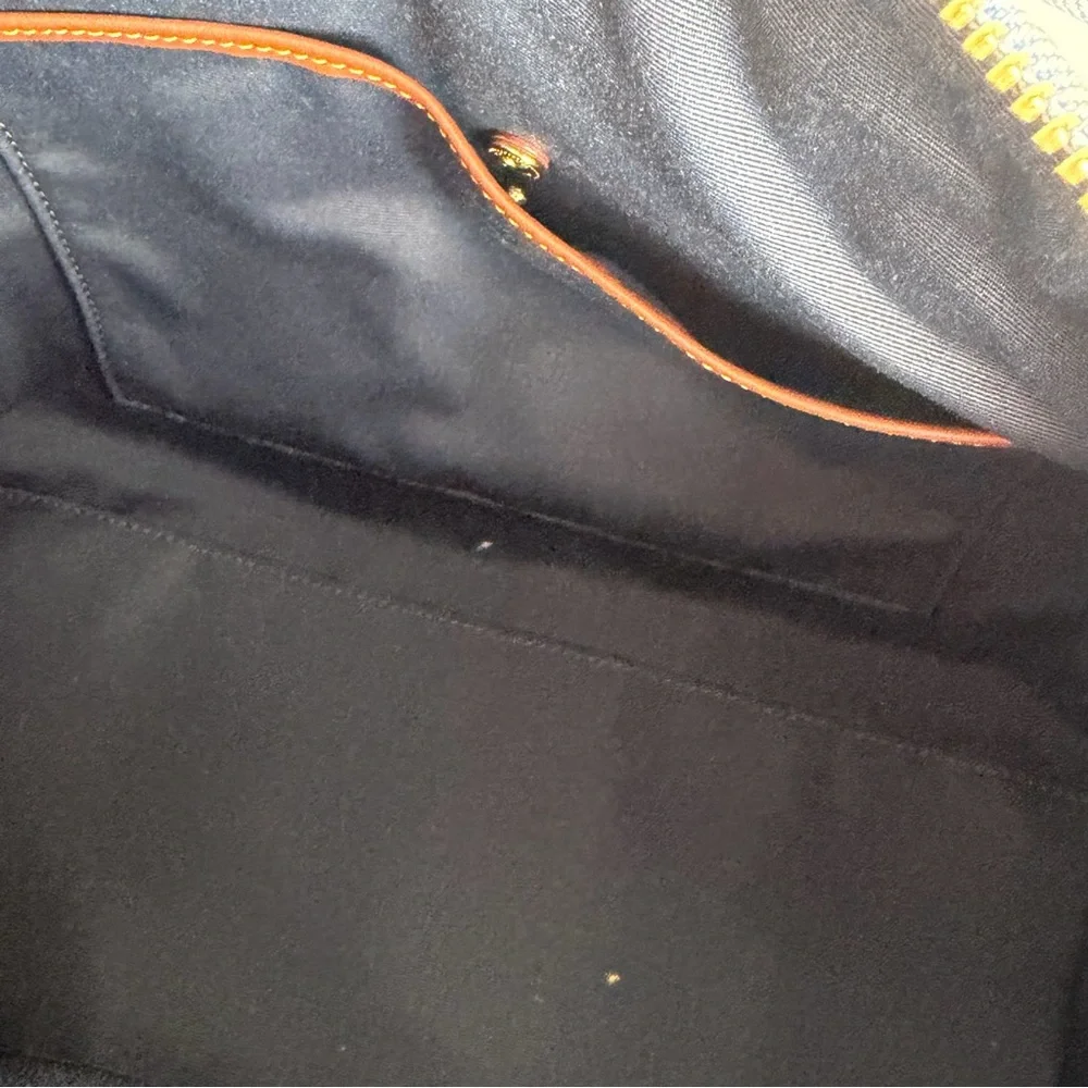 NWT Coach Rowan Large Satchel Bag In Loved Denim With Charms - Picture 12 of 15